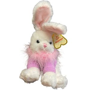 Aurora Plush Stuffed Animal Bunny Kins Pink Purple Sweater NWT